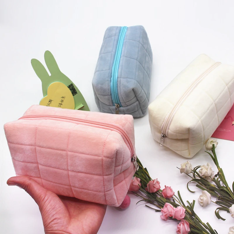 

Plush Cosmetic Storage Bag Large Pencil Cases Korea Soft Pillow Pencil Pouch Bag Pen Makeup School Supplies Stationery Holder