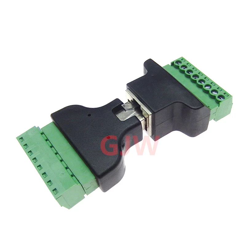 1pcs High Quality RJ45 To Screw Terminal Adaptor RJ45 Female To 8 Pin Connector RJ45 Splitter For CCTV DVR CCTV Accessories