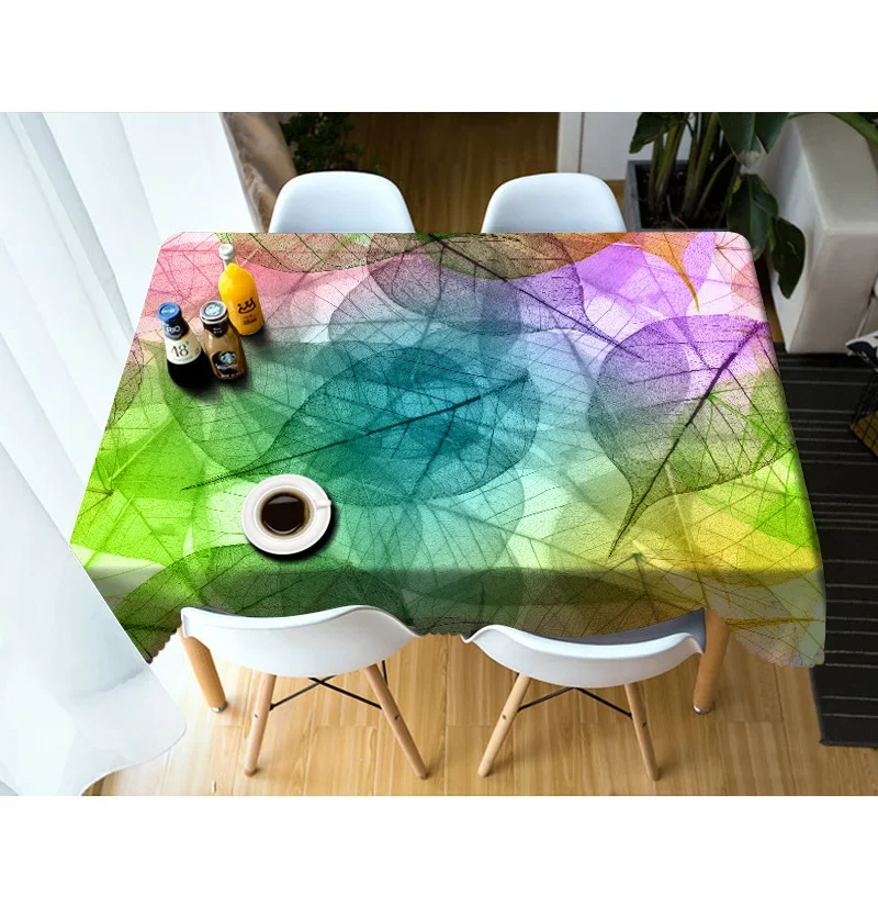 

New small fresh print dust-proof household tablecloth 2024 yellow