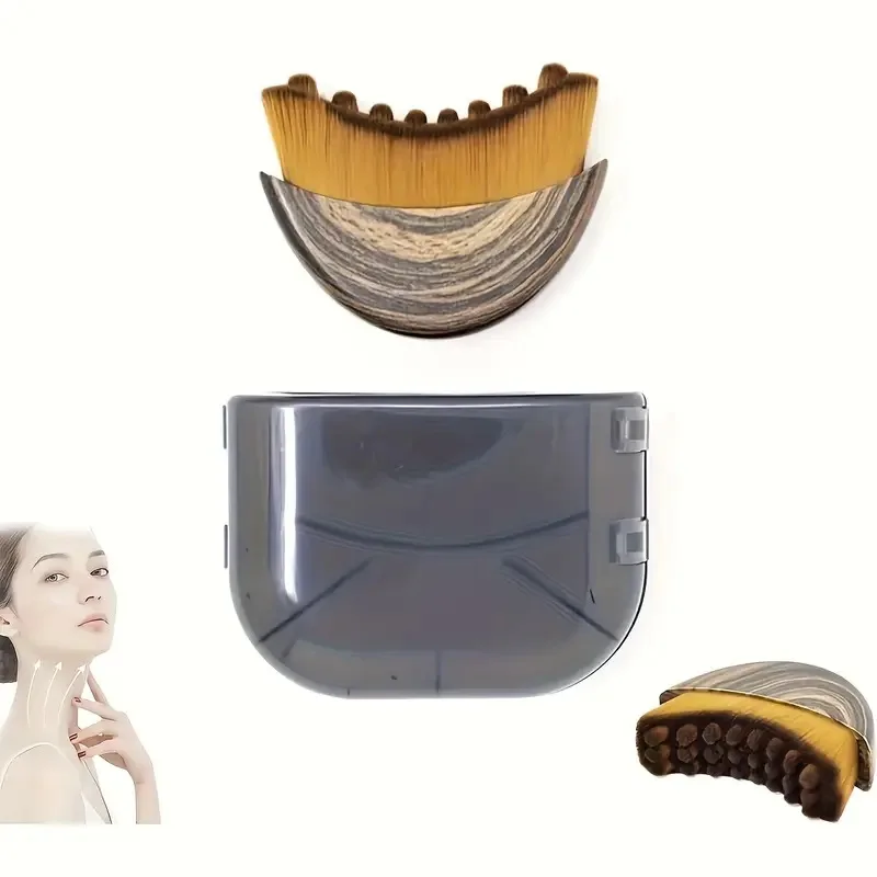 Spazzola per drenaggio linfatico per viso e corpo, strumento massaggiatore ergonomico, adatta ai contorni della pelle, disintossicazione e rilassamento - immagine 3