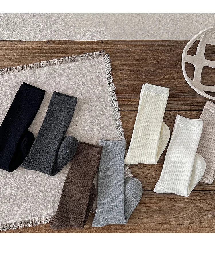 Kindersocken für Mädchen und Jungen, lässig, für Kinder, Studenten, Strümpfe, Baumwolle, Frühling und Herbst, Baby, lange Wadensocke, College-Stil, 3–12 Jahre – Detail 17