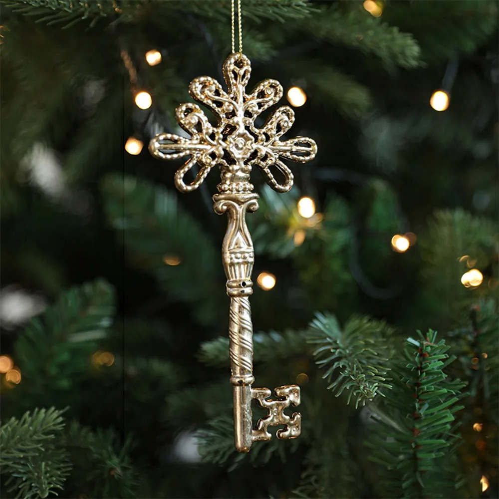 Gold Snowflake Butterfly Dragonfly Angel Christmas Tree Ornament Baubles
