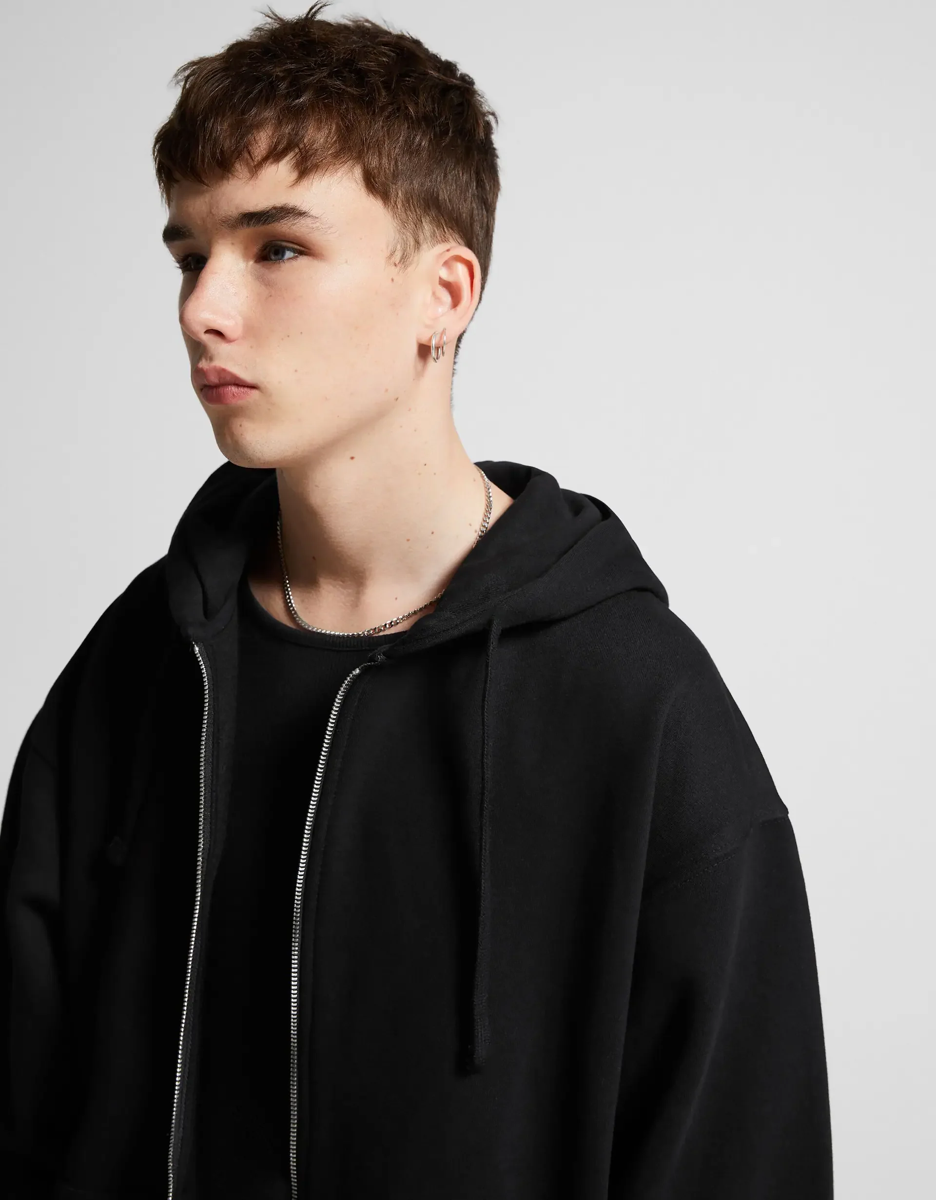600GSM 95% Cotton Solid Retro Oversize Hoodie Unisex Winter Warm Zipper Up Open-Up Hoodies Vintage Classic Streetwear Loose Coat 3