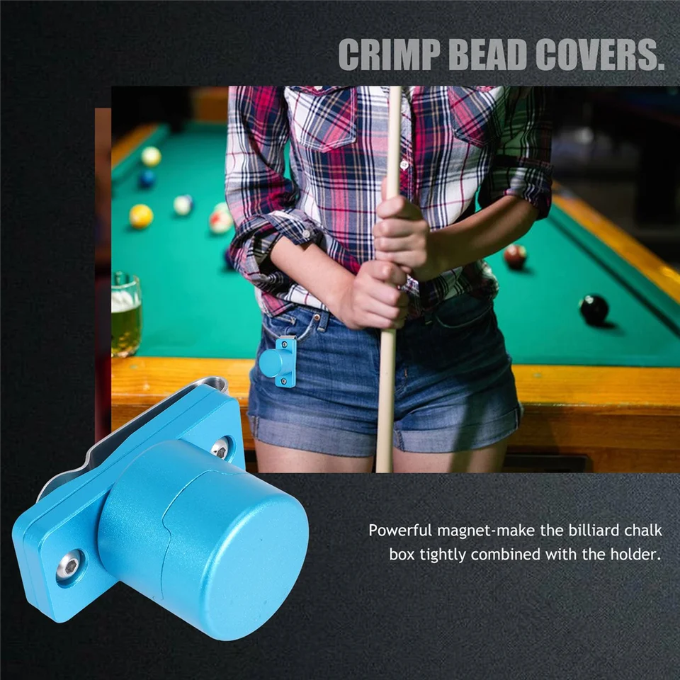 Porte-craie Magnétique Portable Pour Billard, étui à Craie En Alliage Daluminium Accessoires Pour Craie De Billard Noir 91858504