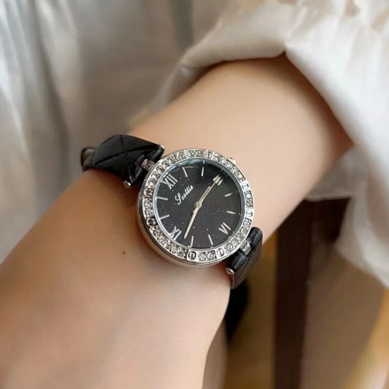 New elegant women's watch genuine light luxury niche diamond-encrusted automatic waterproof fashion temperament quartz watch 2