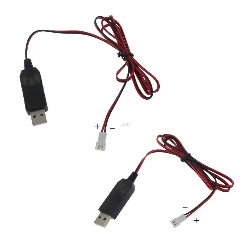 3.7V USB Charging Cable XH 2.54mm 2pin Plug to USB Connector Lithium Battery Charger For RC Aircraft Helicopter Toys