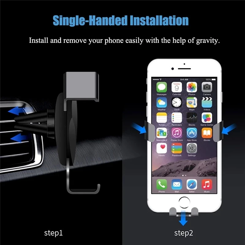 Gravity Car Holder For Phone in Car Air Vent Mount Clip Cell Holder No Magnetic Mobile Phone Stand Support Smartphone Voiture mobile holder