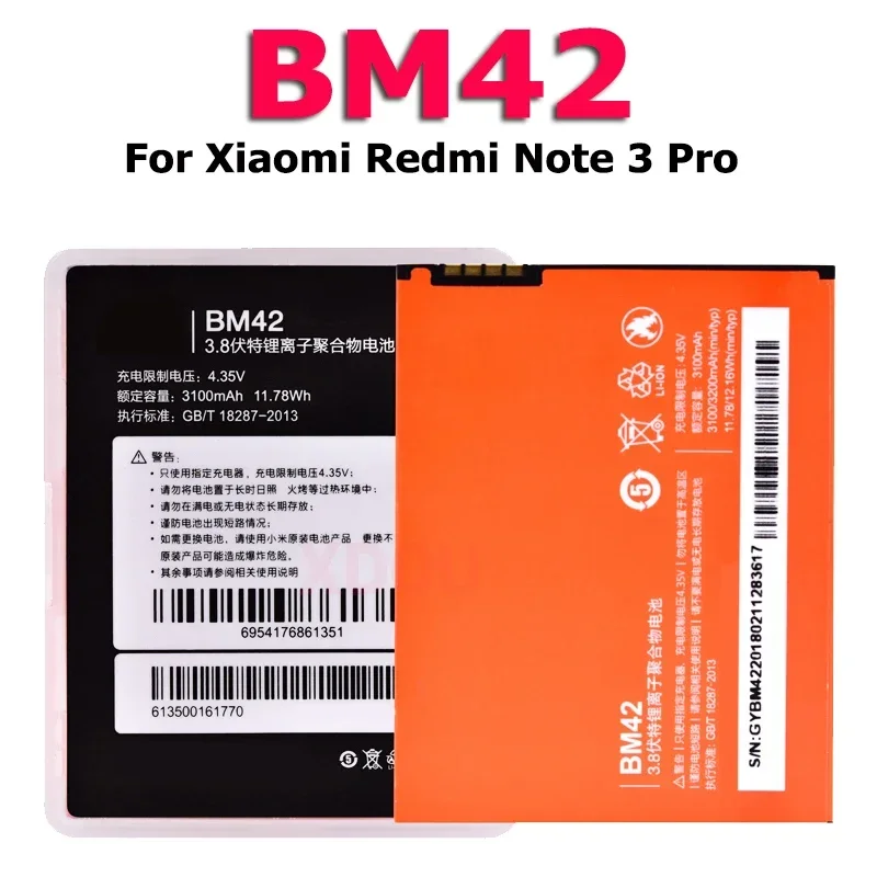 

XDOU High Quality New High Capacity BM42 Replace The Battery For Xiaomi Redmi Hongmi Note 4g