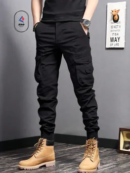 EiAO Nuovi pantaloni cargo da uomo Pantaloni sportivi da esterno Streetwear Pantaloni funzionali casual Stile High Street Design minimalista 1