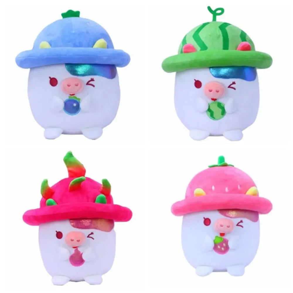 

20cm Strawberry Watermelon Cow Doll Cushion Soft Strawberry Watermelon Plush Toys Plush Cartoon Watermelon Cow Plush Pillow