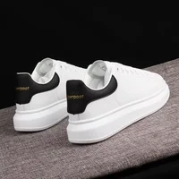 Branded white shoes for men, black leather casual sneakers for couples, fashionable tennis shoes for women, designer white shoes