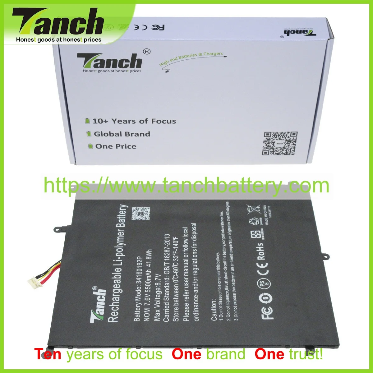 

Tanch Laptop Batteries for CHUWI LincPlus P1 34160192P,7.6V,2 cell