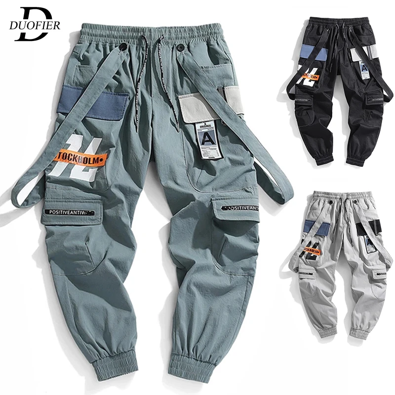 2022 New Jogger Trousers Men Hip Hop Streetwear Cargo Pants Leisure Sports Fashion Printing Mens Harajuku Sweatpants Overalls plus size khaki pants