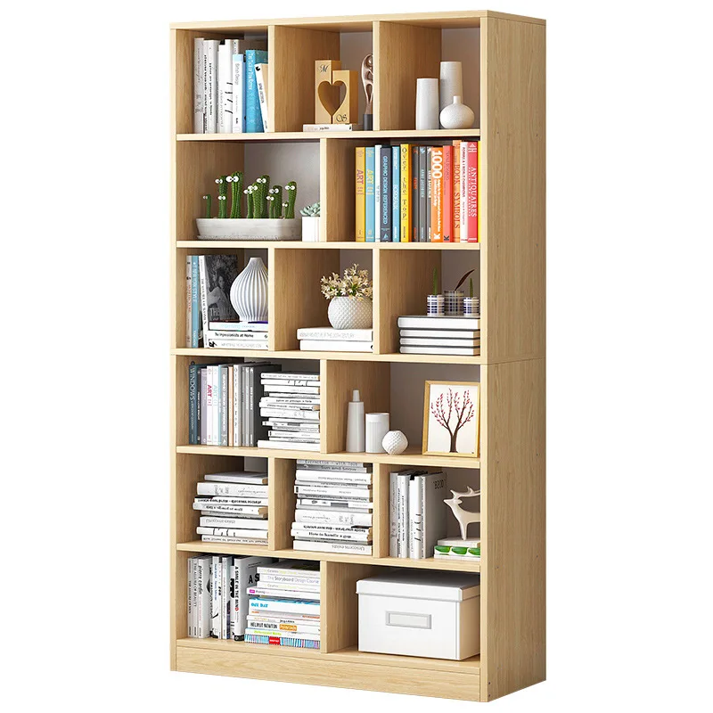 

Простой книжный шкаф, современный бытовой книжный шкаф большой емкости, шкафчики для хранения, многоуровневые, экономичные студенческие стойки