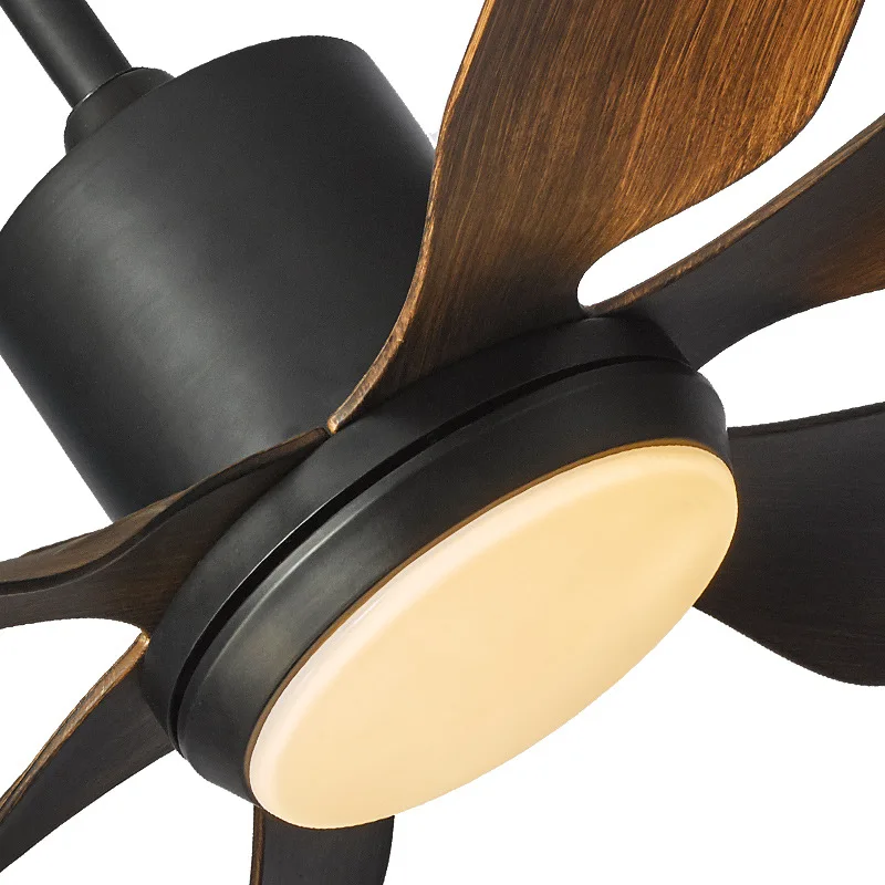 Nordic large country industrial wind ceiling fan 66 inch LED light DC American retro remote restaurant living room ceiling fans