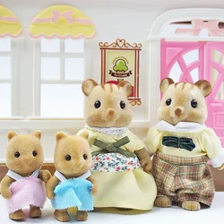 Easter Bunny Family Forest Animal Miniature Set - Dollhouse Pretend Play Accessories for Girls (Squirrel Family)