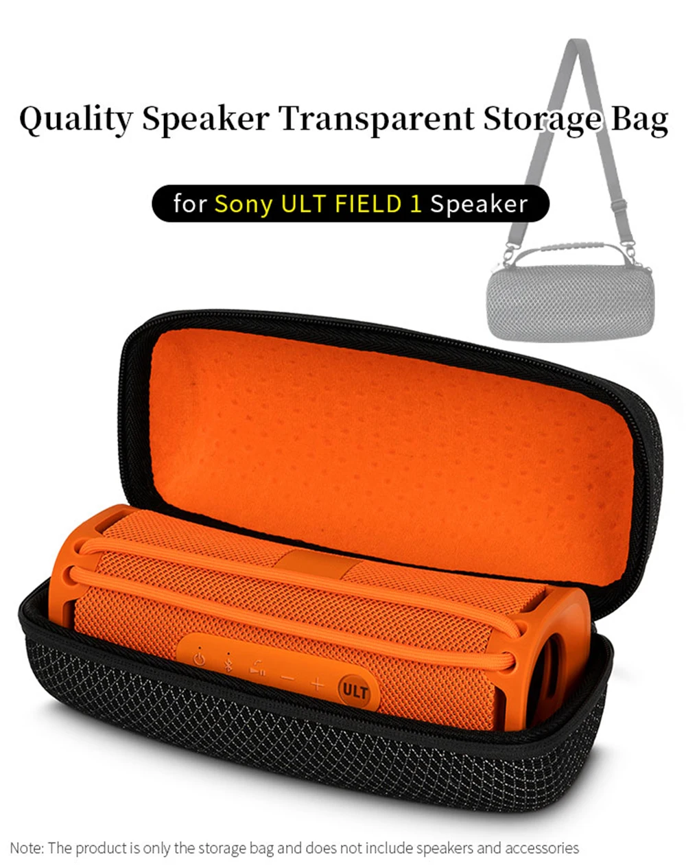 Portable Bag for Sony ULT FIELD 1 Speaker Sound Permeable Bags for JBL Charge5 Outdoors Travel Carrying Transparent Case