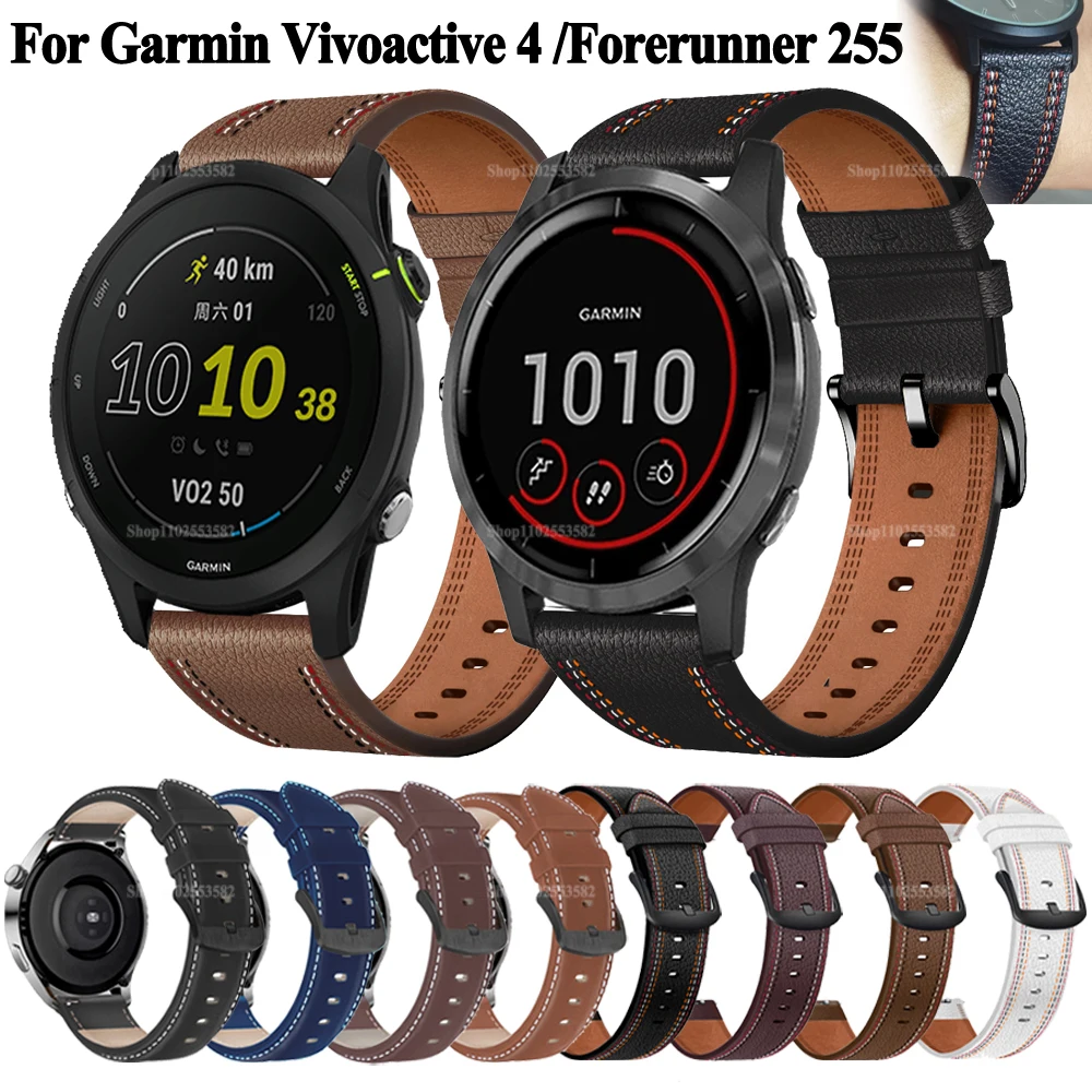 Garmin Watch Strap Leather Quick Release Leather Watchband Wristband