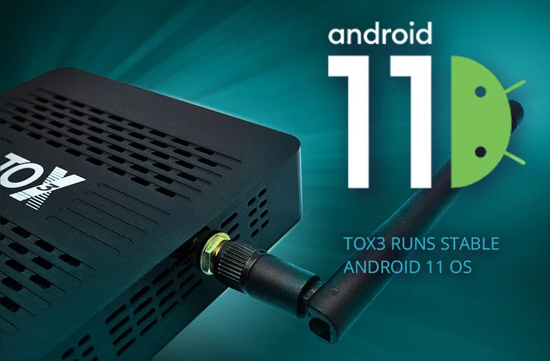 TOX3/TOX3 Lite TV Box Android 11 Amlogic S905X4 Set Top Box 2.4G/5G BT4.1 Suppor