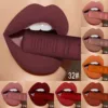 QIBEST Brand 34 Colors Waterproof Matte Nude Lipstick Lipkit Pigment Dark Red Black Long Lasting Lip Gloss Women Makeup Lipgloss 2