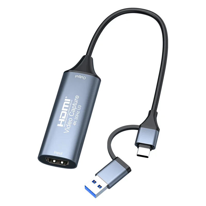 MS2130 Chip Type C USB3.0/2.0 Capture Card 4K HDMI-compatible Video Grabber 1080P Game Recording Live Streaming for PS4 Xbox video capture card