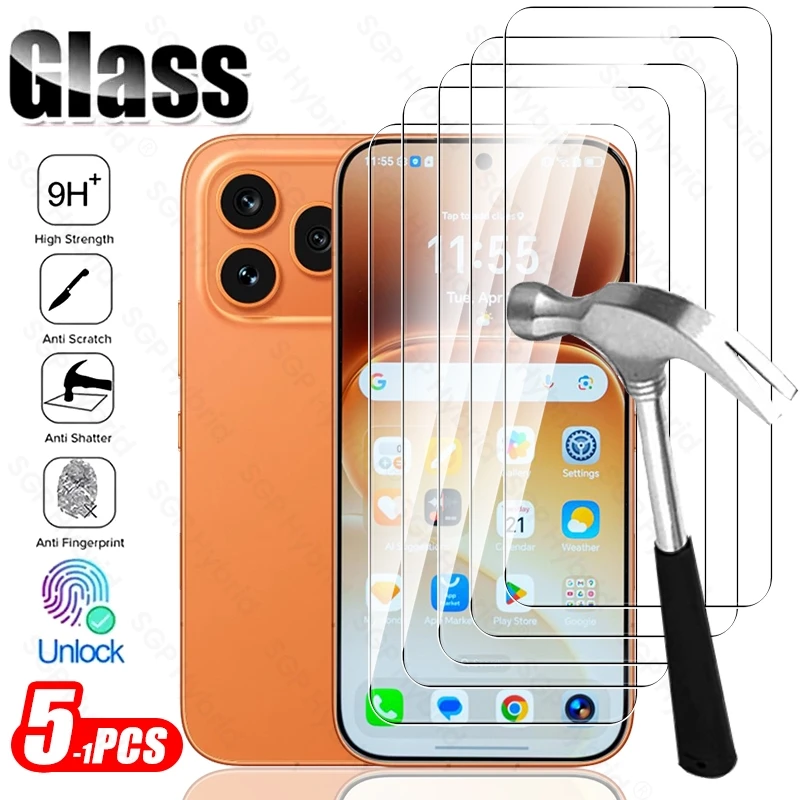Enhanced Tempered Glass Screen Protector for Smartphones – 9H Hardness, 5-Pack