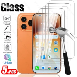 Enhanced Tempered Glass Screen Protector for Smartphones - 9H Hardness, 5 - Pack (Transparent)