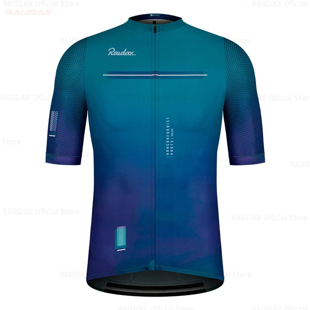 2023 Blue Men's Cycling Clothes Wear Better Rainbow Team Cycling Jersey