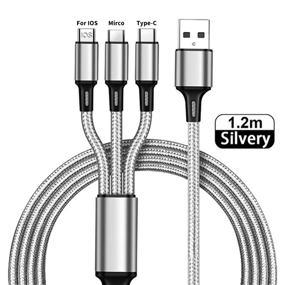 Silver 3 in 1 Cable