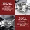 Clad Stainless Steel Wok Pan with Lid Flat Bottom 12 inch (30cm) - Small Stir Frying Pan with Stay-Cool Long Handle - Tr 2