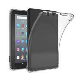 Transparent Anti-Shock TPU Crystal Tablet Case, Soft Protective Cover for Amazon Fire 7 2022 (Transparent)