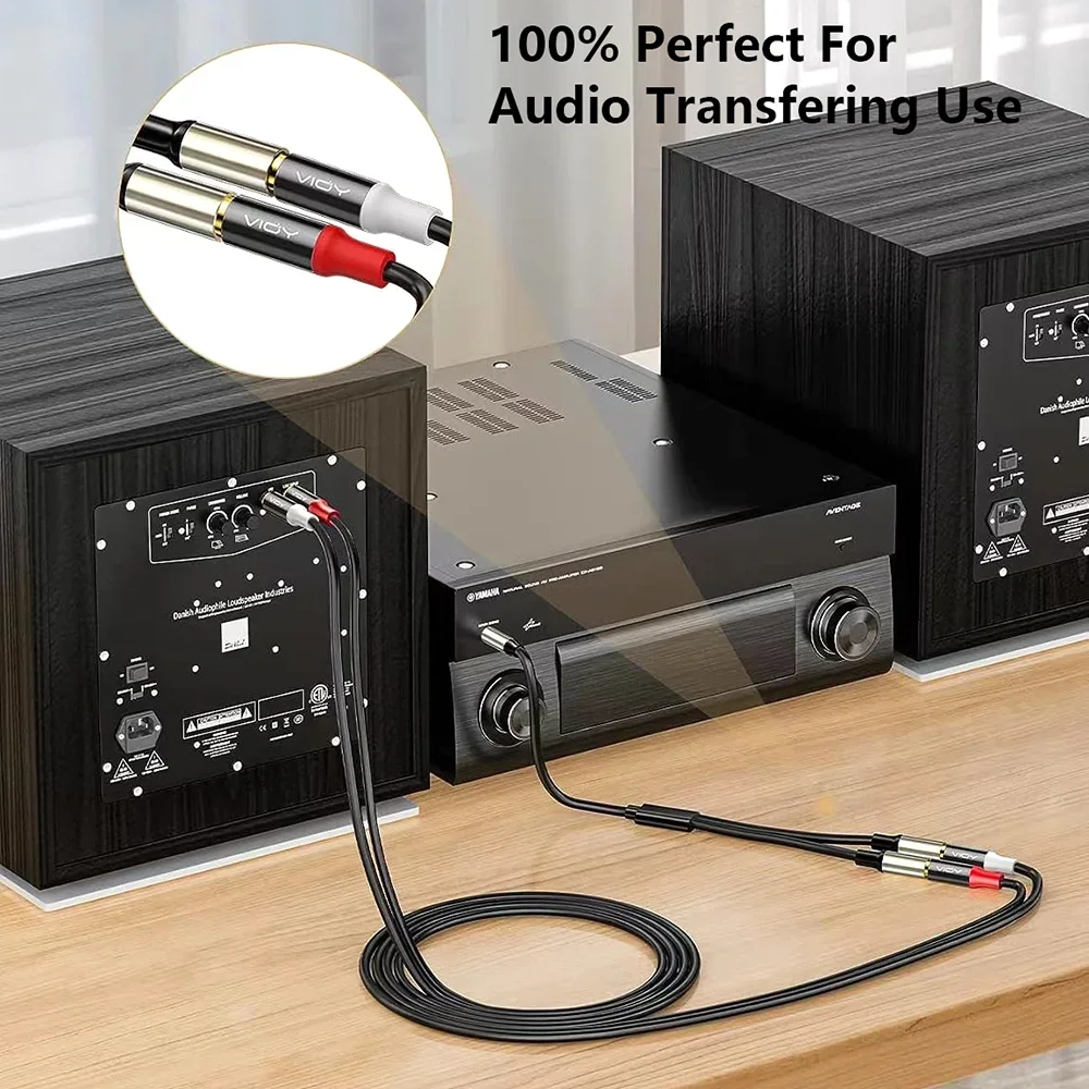 Premium 2RCA Stereo Audio Cable for Home Entertainment Systems