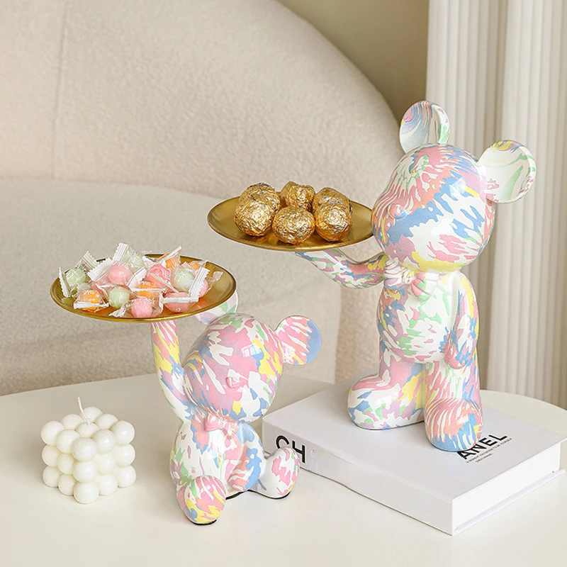 

Скандинавский медведь из смолы, искусственная яркость, держатель для ключей, цвет смолы, ручная роспись, декоративные поделки