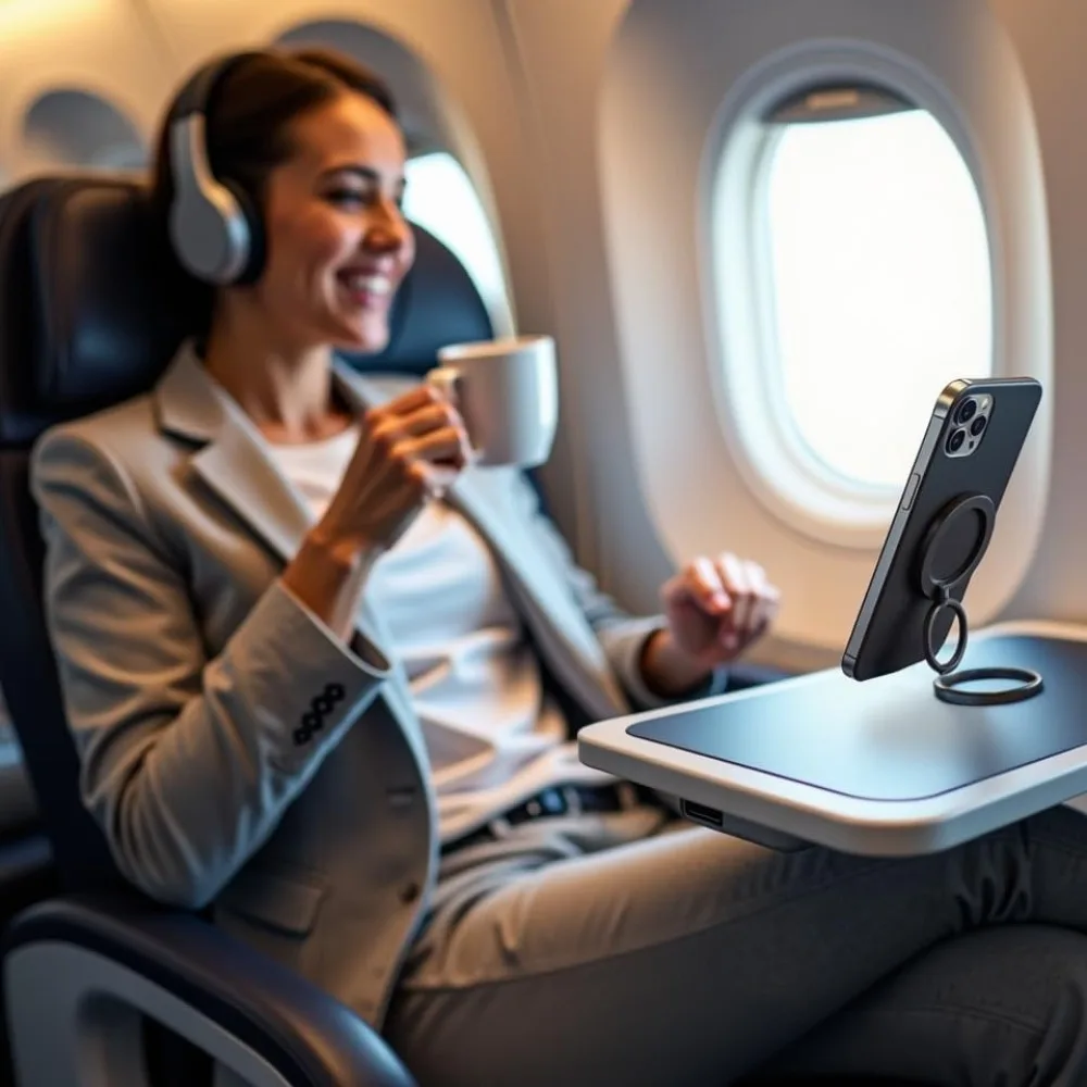 Dual Magnetic Phone Holder Stand, 360° Rotating Foldable For MagSafe Mount Portable Desktop & Car Use For iPhone 12/13/14/15/16