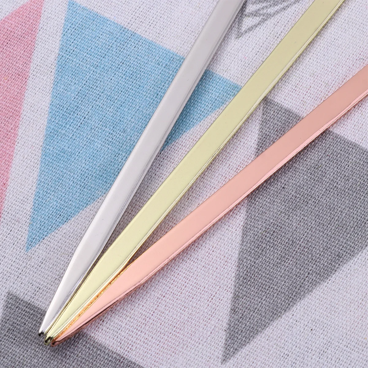 휴대용 스테인레스 스틸 레터 오프너, 핸드 레터 봉투, 경량 금속 봉투 슬리터, 무작위 색상, 3 개