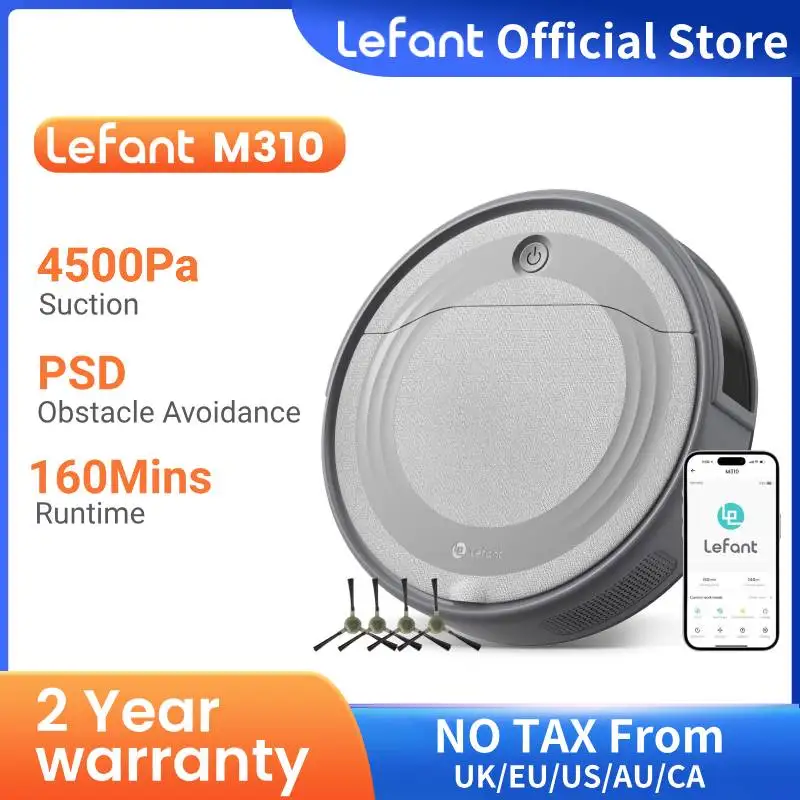 【新品未開封】Lefant M310 ロボット掃除機 4500Pa強力吸引 Amazon | Lefant M310 ロボット掃除機【高精度障害物回避