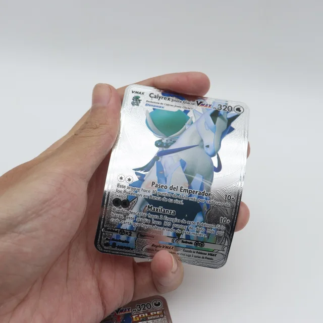 Spanish Gx Vmax Metal Pokemon Card 54Pcs Soft Gold Silvery Black Cards English Plastic Game Collection Pikachu Boxes Charizard 6