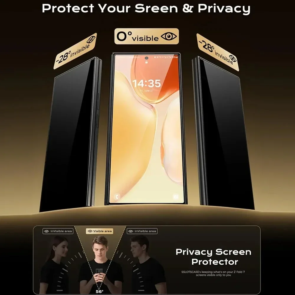 Privacy Tempered Glass Screen Protector with Easy Installation Kit - Multi-Pack