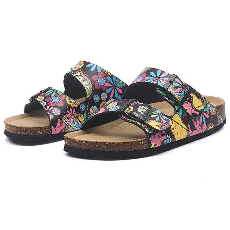 

2024 Summer Beach Slide Sandals Casual Soft Cork Slippers Flip Flops Comfort Home Couples Outside Shoes Zapatilla Mujer
