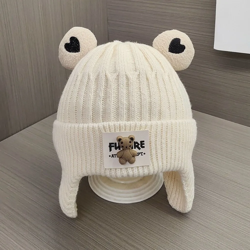 Knitted Warm Bear Hat for Kids Coldproof Windproof Ear Protection