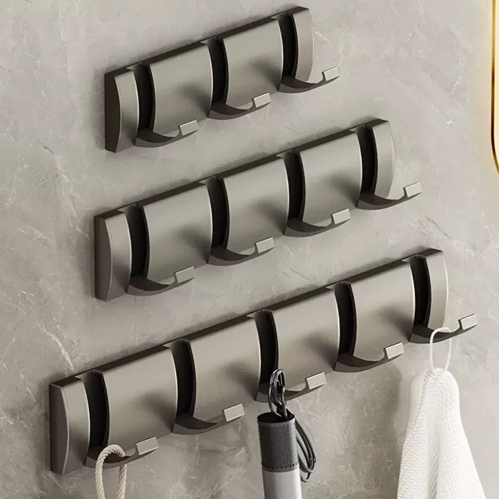 Coat Rack Rail Hook for Hats Jackets Space-Saving Storage Organizer for Entryway Mudroom Closet Bathroom Bedroom 5 Hooks clothes rack coat organizer