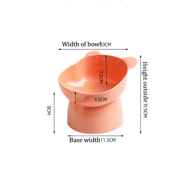 New Elevated Cat Bowls Stress Free Feeder and Waterer with Base Anti-Vomiting Tilted Raised Nonslip No Spill Dropship Pet Bowls 3