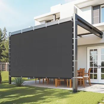 SucceBuy 90% Sun Shade Cloth 10x10/12/20ft Pergola Shade Cover 140 GSM HDPE Canopy Privacy Screen for Outdoor Garden Backyard 1