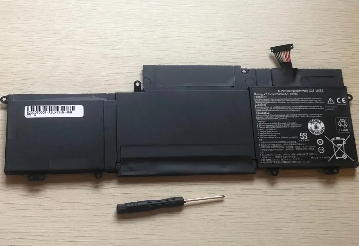 Bateria do Portátil para Asus Zenbook Ux32 Ux32v Ux32a Ux32vd Vivobook U38n U38n-c4004h 7.4v 6520mah Novo C23-ux32 - Imagem 4