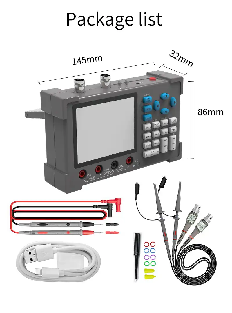 ZEEWEII DSO3D12 3.2 Inch Desktop Digital Oscilloscope 120M