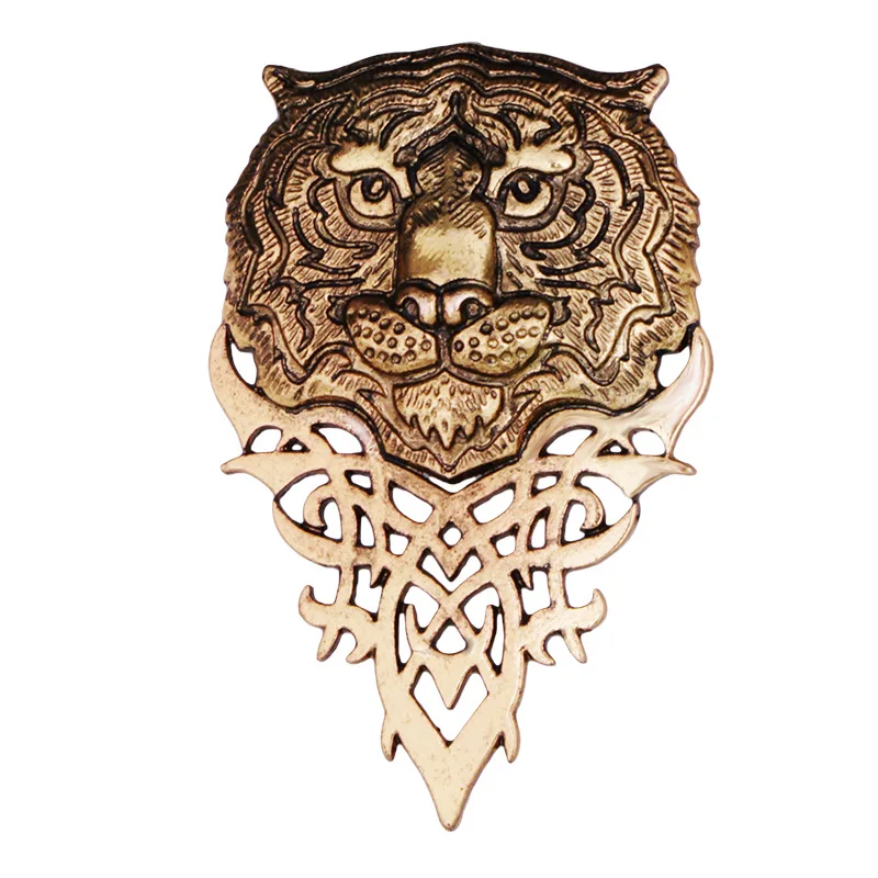 Vintage Animal Lion Head Brooch Lapel Pin For Men And Women Shirt Pins Brooc FG