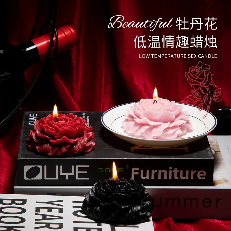 smSexy Wax Drip Couple Sex Low Temperature Peony Flower Fragrance Candle Adult Alternative Training Punishment an Engine of Tort