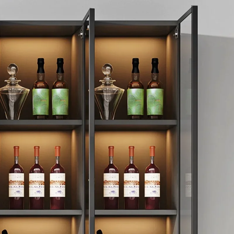 Glass Storage Wine Cabinets Liquor Wall Display Living Room Wine Cabinets Simplicity Luxury Botellero Vino Furniture QF50JG