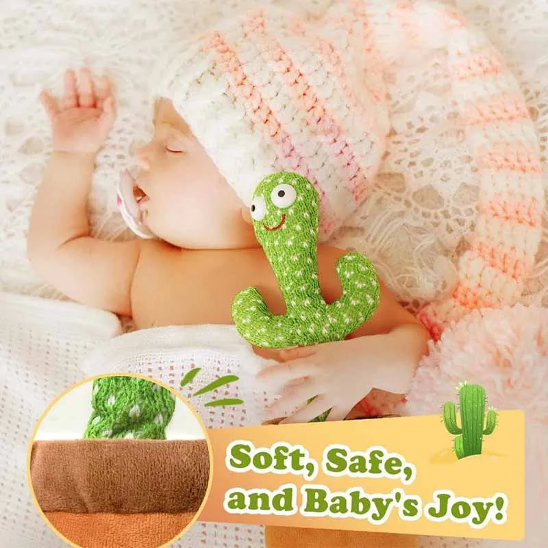 Baby Talking Dancing Cactus Plush Toys with Lights Music 120 Songs Christmas Birthday Gifts for Girls Boys