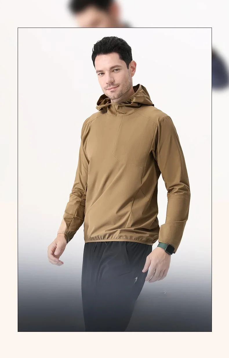 Men Muscle Quick Drying Training T-Shirt Bodybuilding Gym Tees Outdoor Running Jogging Hoodie Casual Elastic Sportswear